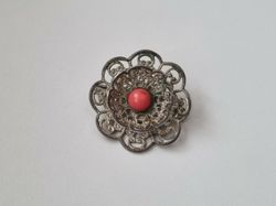 Brosch blomma, blombrosch i metall