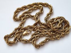 Guldfärgat halsband halslänk (59,7 gram. 76 cm lång)