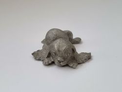 Söt liten hund i tenn - Spoontiques 1979
