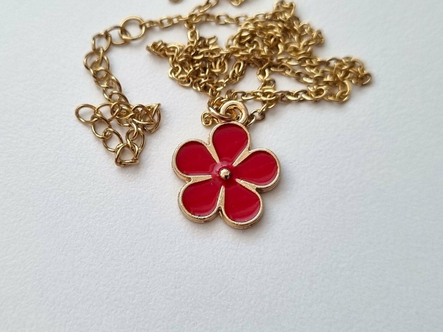 Halsband Röd Blomma