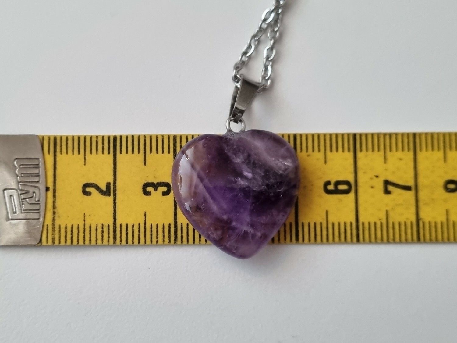 Halsband Hjärta i sten (lila)