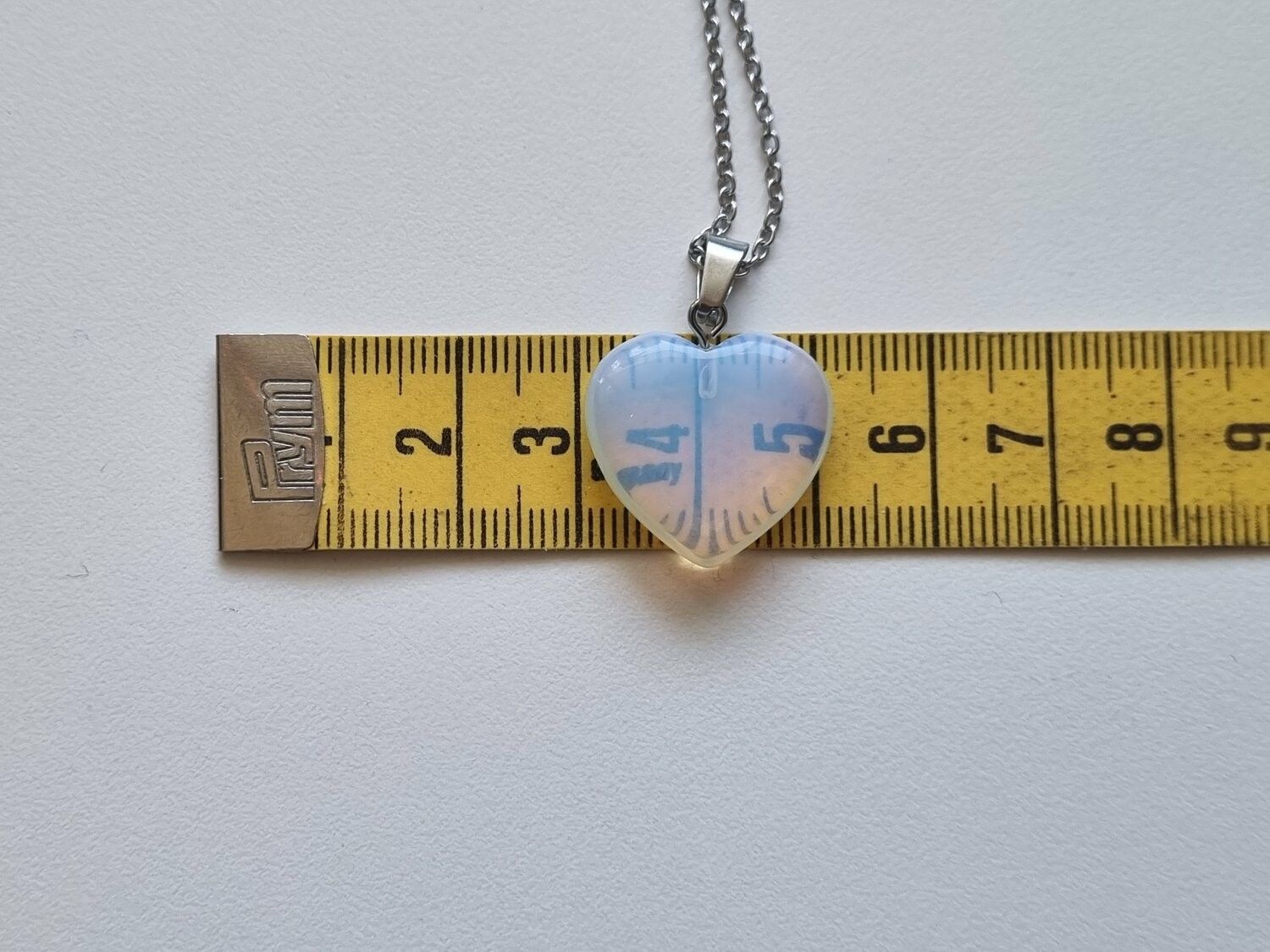 Halsband Hjärta i sten (transparent)