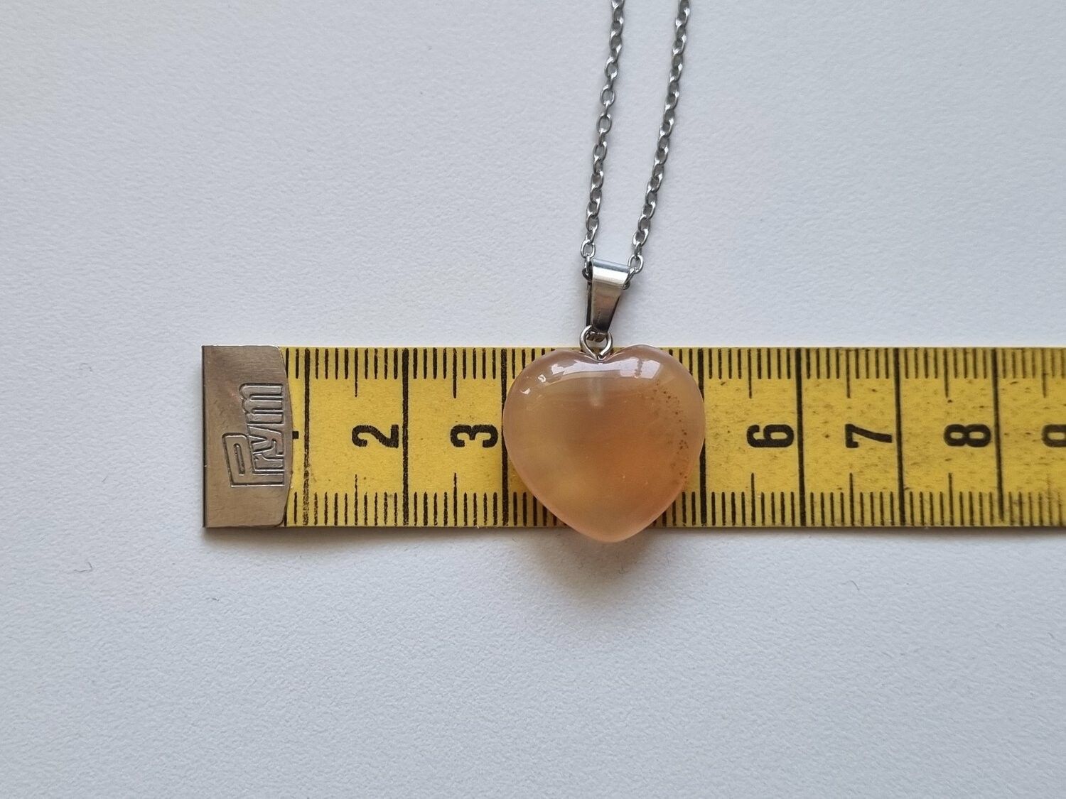 Halsband Hjärta i sten (orange)