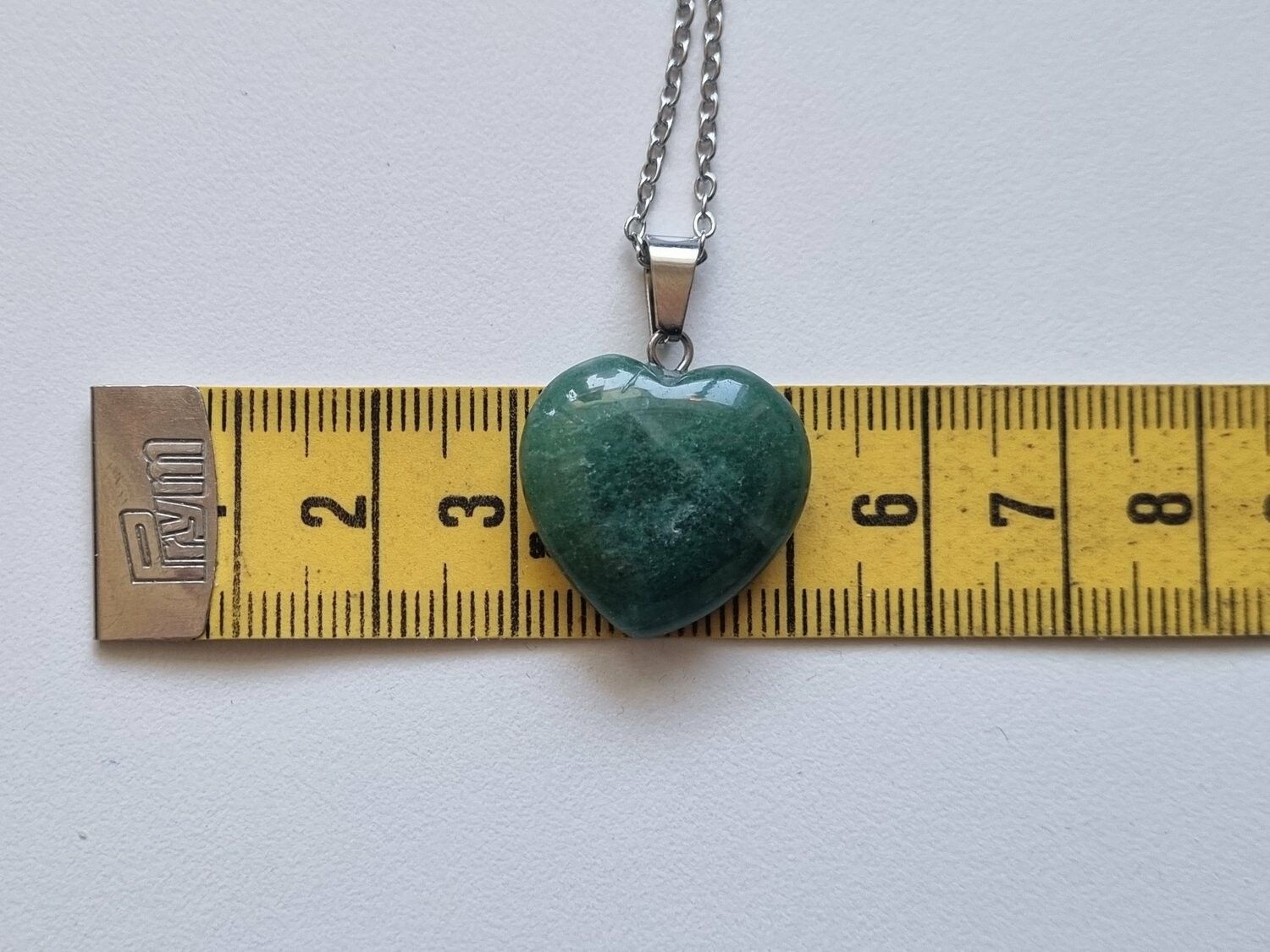 Halsband Hjärta i sten (grön)