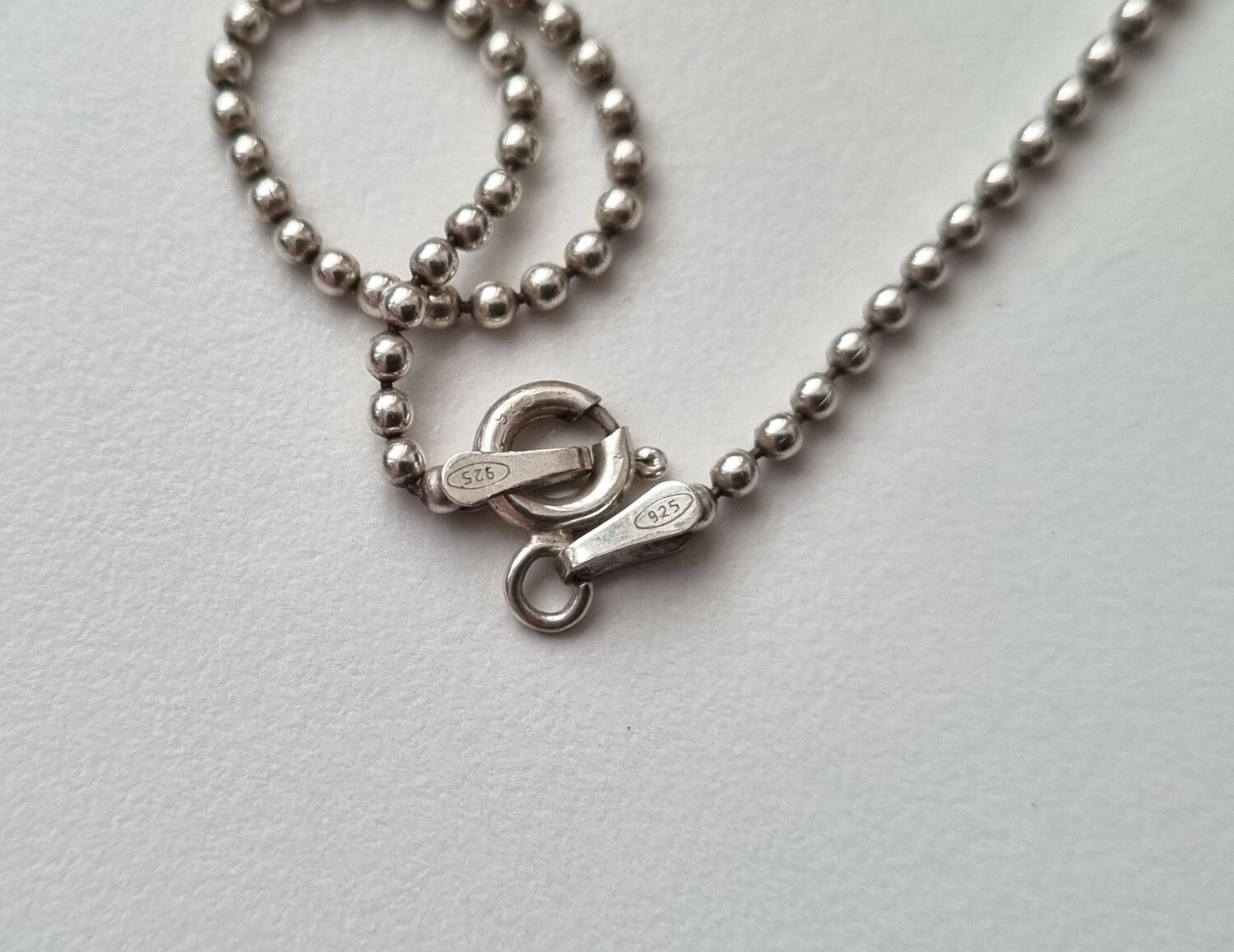 Halsband sterling 925, Blått hängsmycke