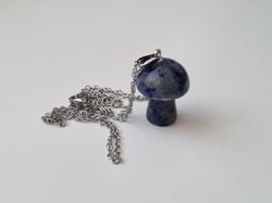 Halsband Svamp i sten (blå/grå)