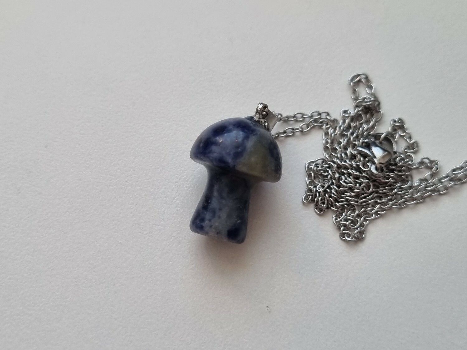 Halsband Svamp i sten (blå/grå)