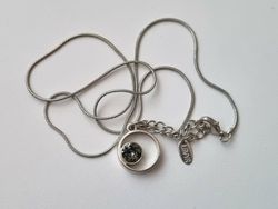 Halsband rund berlock (55 cm lång kedja)