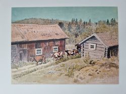 Vykort - Harald Wiberg, I vall