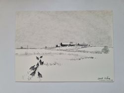 Vykort - Harald Wiberg, Rapphöns