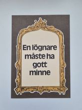 Vykort - En lögnare måste ha gott minne