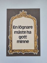 Vykort - En lögnare måste ha gott minne