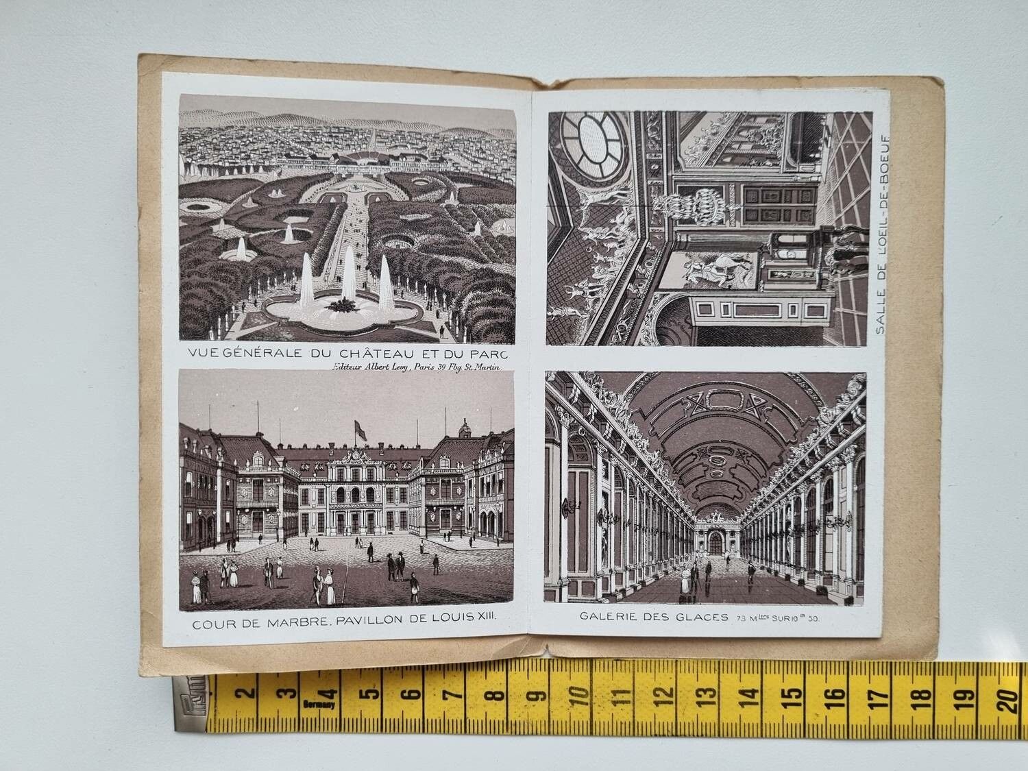 Häfte med 22 små bilder, Frankrike VERSAILLES & TRIANON