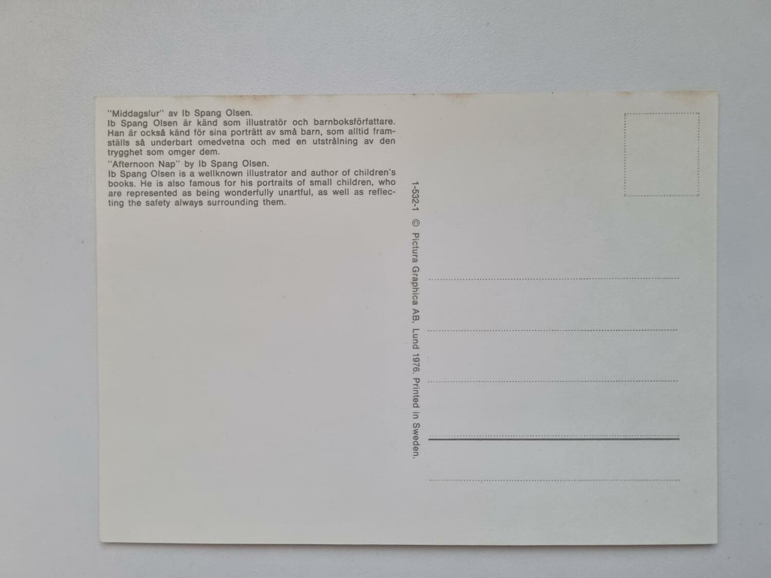 Vykort - Ib Spang Olsen, Middagslur