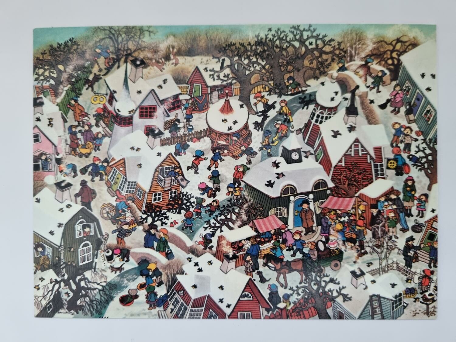 Vykort - Ilon Wikland, Vinterstad