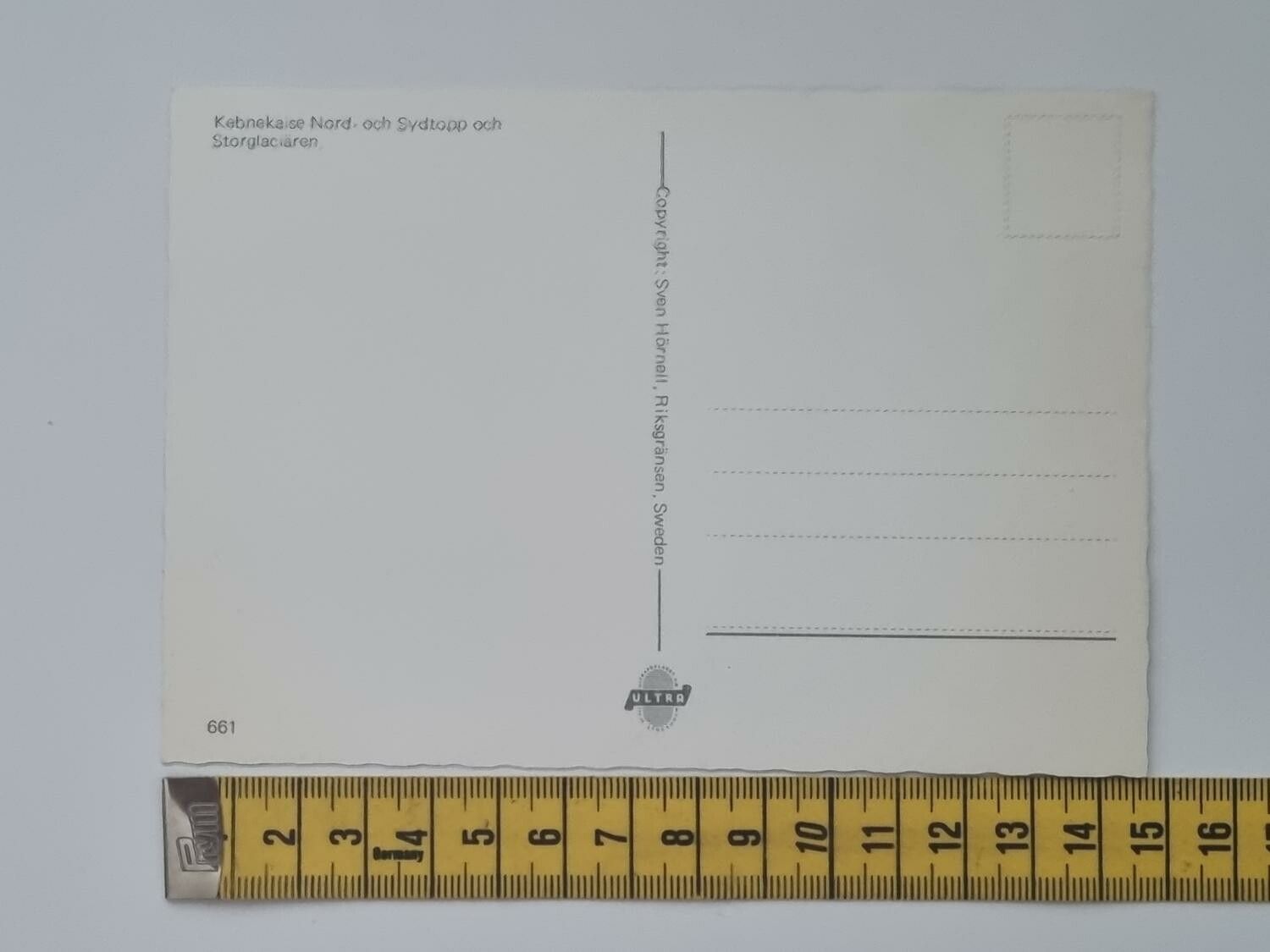 Vykort - Kebnekaise Nord- och Sydtopp och Storglaciären