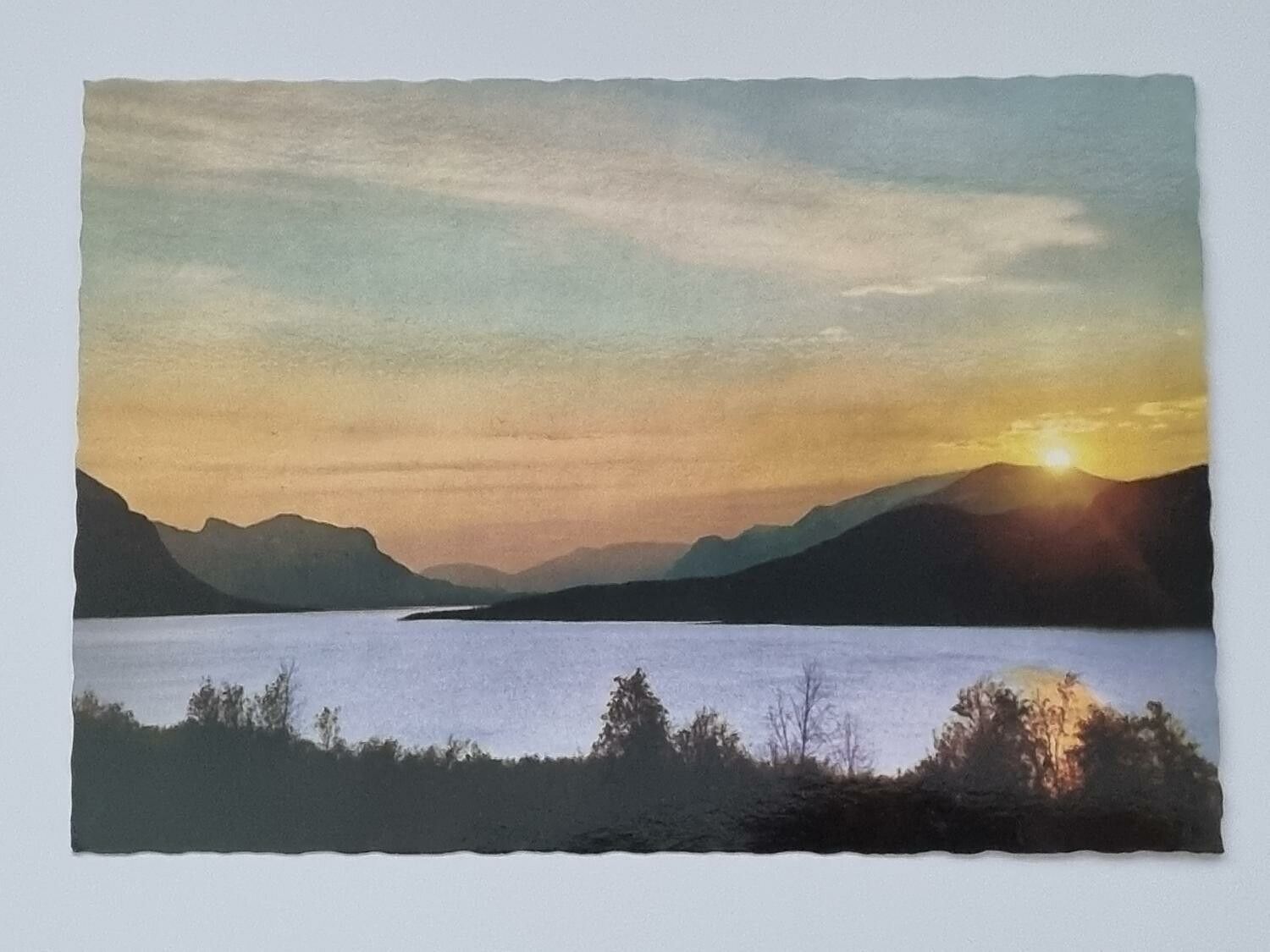 Vykort - Lappland, midnattssolens land