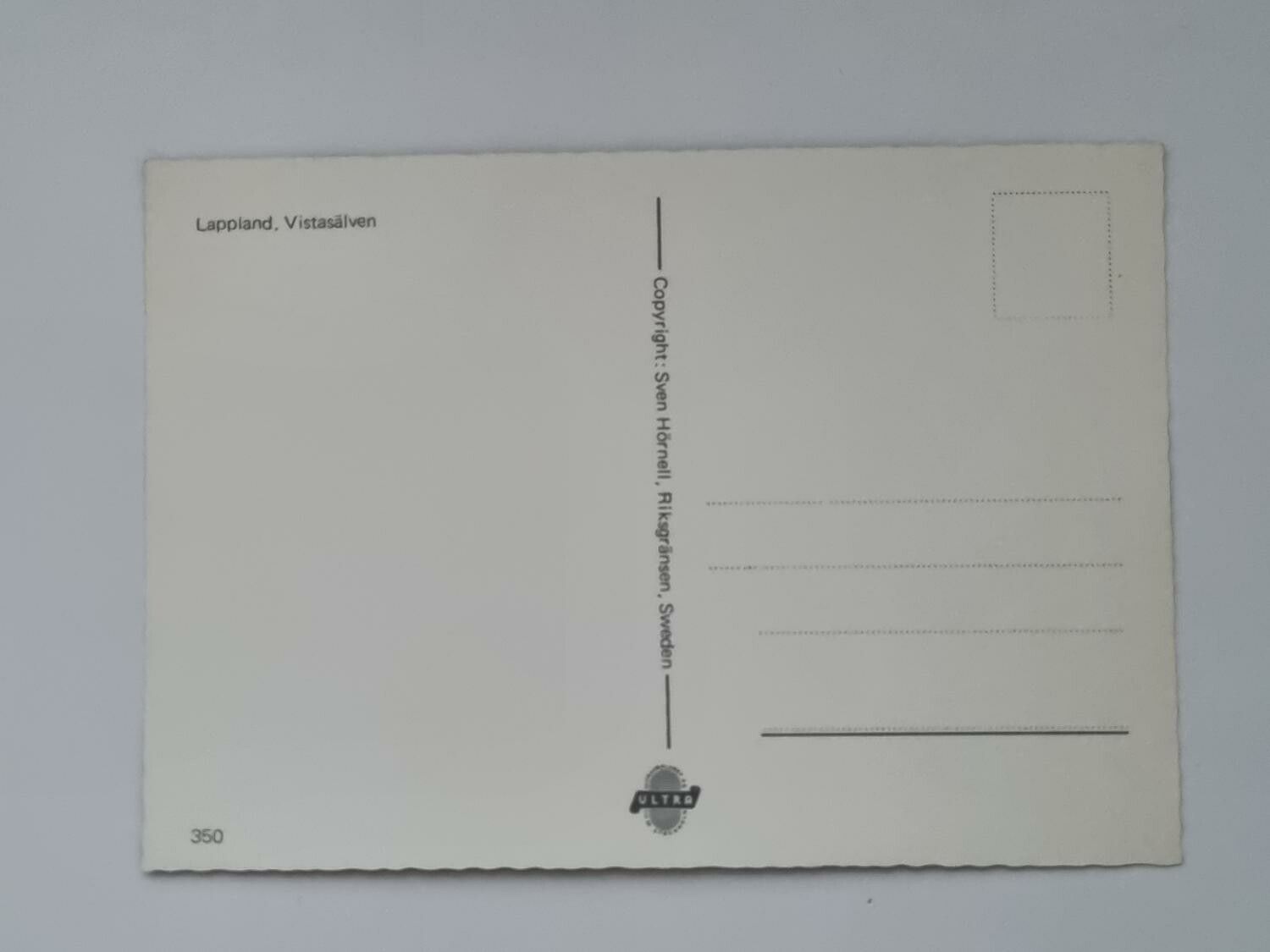 Vykort - Lappland. Vistasälven