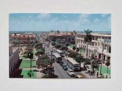 Litet vykort / bild, King Street, looking towards harbor, Kingston, Jamaica