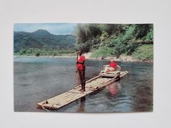 Litet vykort / bild, Rafting on Rio Grande near Port Antonio, Jamaica
