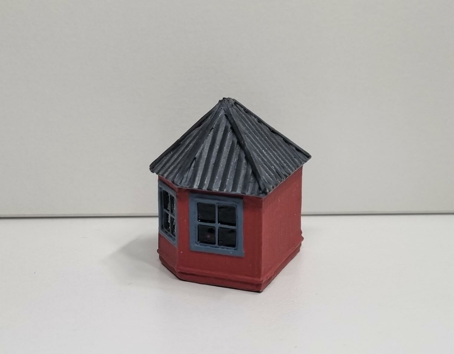 Miniatyrhus, minihus - Rött lusthus (hus nr 33)