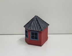 Miniatyrhus, minihus - Rött lusthus (hus nr 33)
