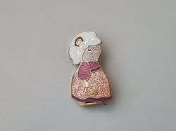 Pin / Brosch Mus, Stämpel: Fish HSB93