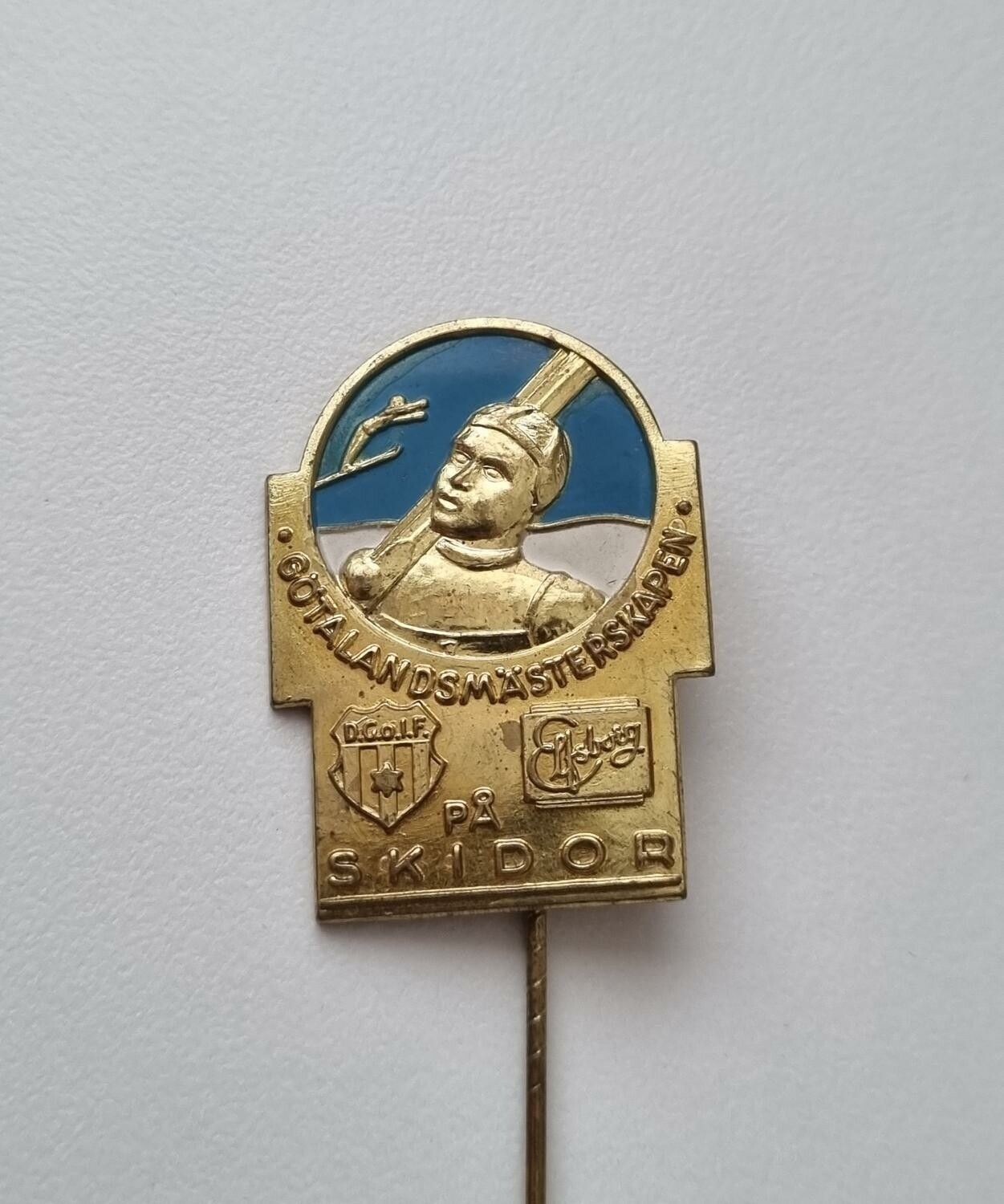 Götalandsmästerskapen på skidor. Pin / nålmärke