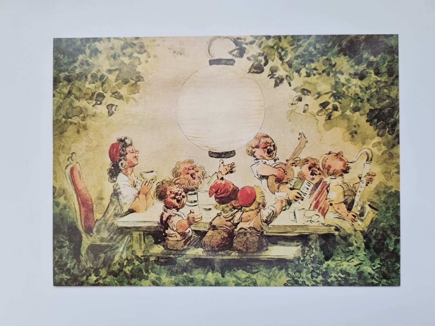 Vykort - Robert Högfeldt, Trädgårdsfesten