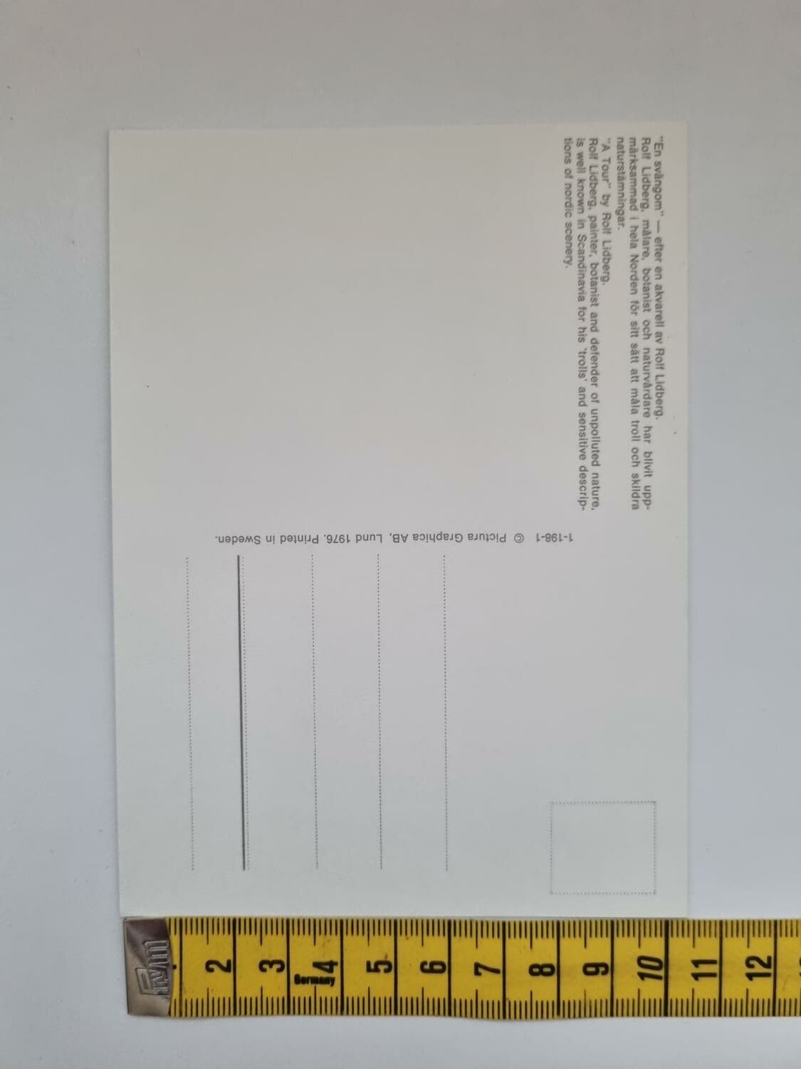 Vykort - Rolf Lidberg, En svängom