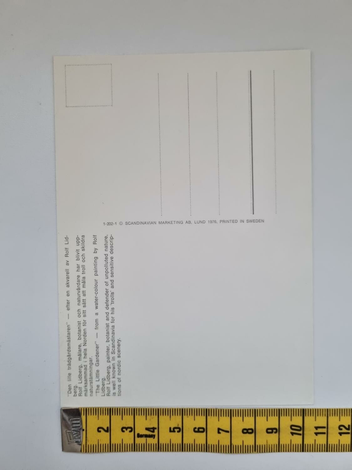 Vykort - Rolf Lidberg, Den lille trädgårdsmästaren