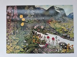 Vykort - Rolf Lidberg, Fjällblommor