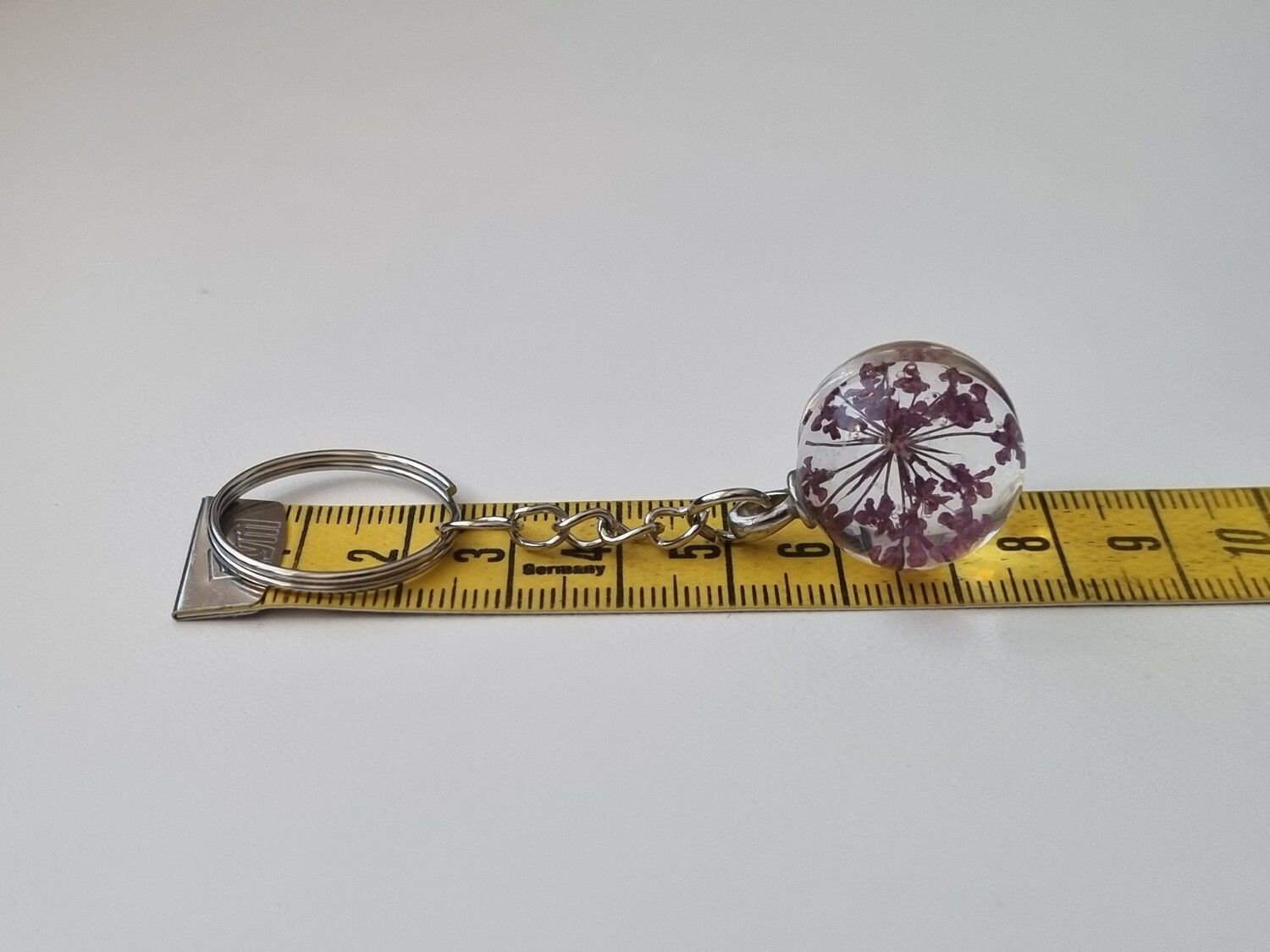 Nyckelring Glasboll Glaskula (Lila)