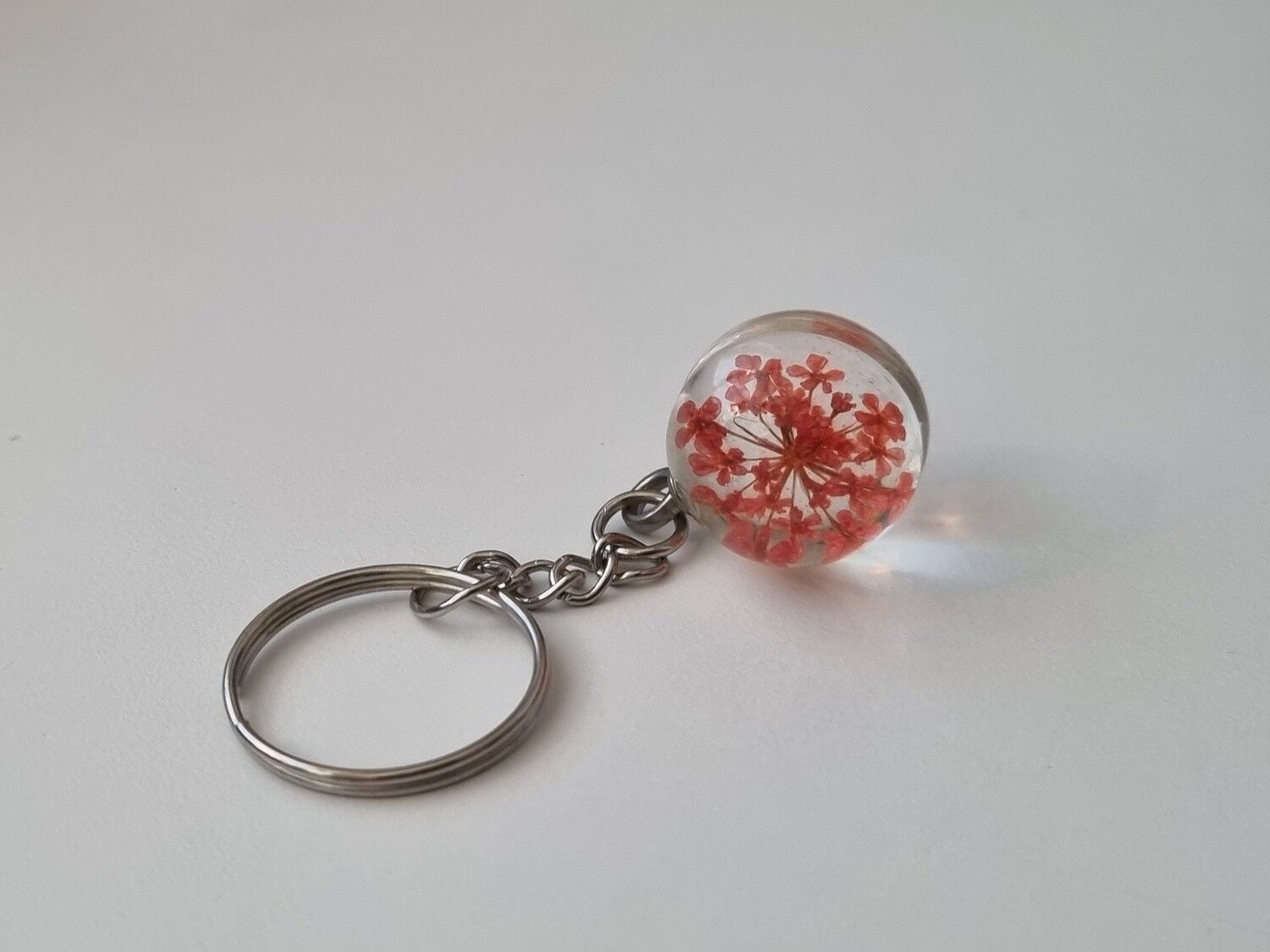 Nyckelring Glasboll Glaskula (Orange)