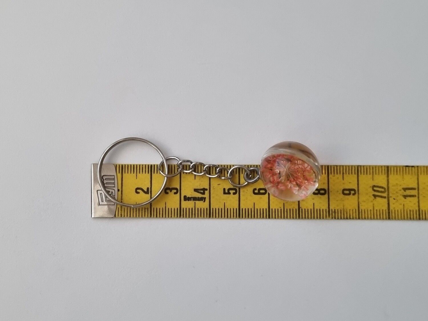 Nyckelring Glasboll Glaskula (Orange)