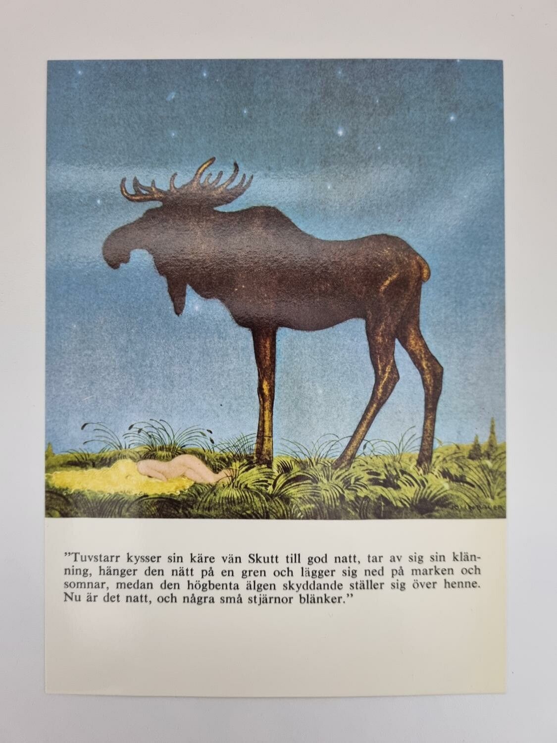 Vykort - John Bauer, Natt