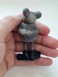 Söt funderande mus, figurin (7,1 cm hög)