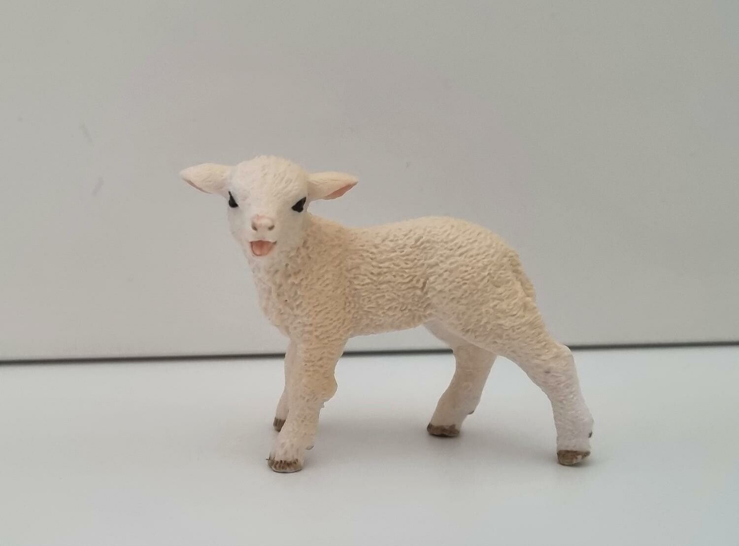 Schleich Lamm, leksaksdjur