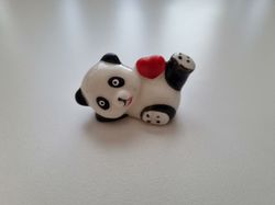 Panda miniatyr figurin