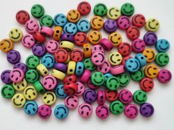 50 st pärlor smiley Smileypärlor (6 mm i diameter)