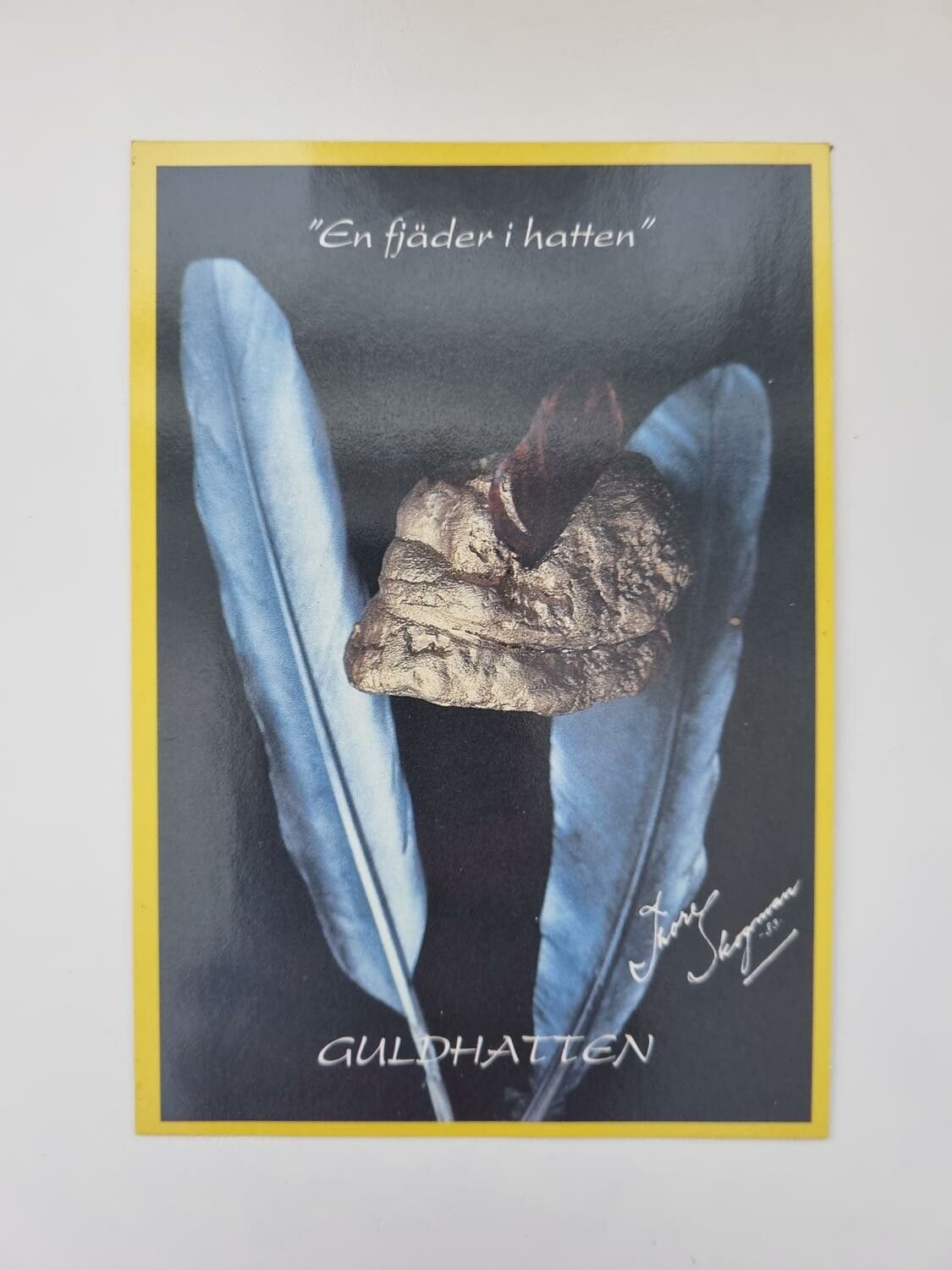 Vykort / kort - Thore Skogman - "En fjäder i hatten" Guldhatten