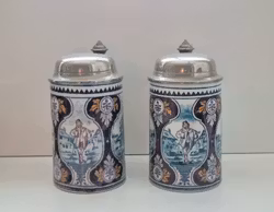 2 st ölstop, ölsejdlar - V. & B. M.