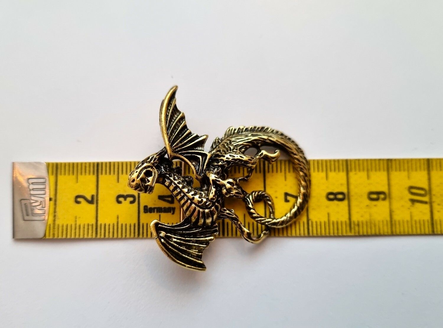 1 st detaljrik brosch hänge - Drake (guldfärgad)