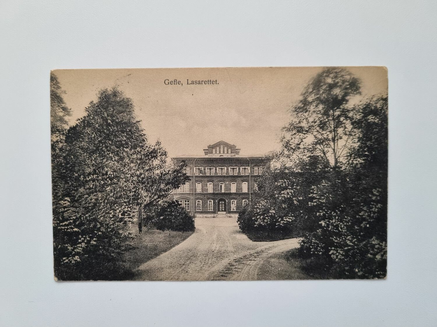 Vykort Gefle, Lasarettet, 1921