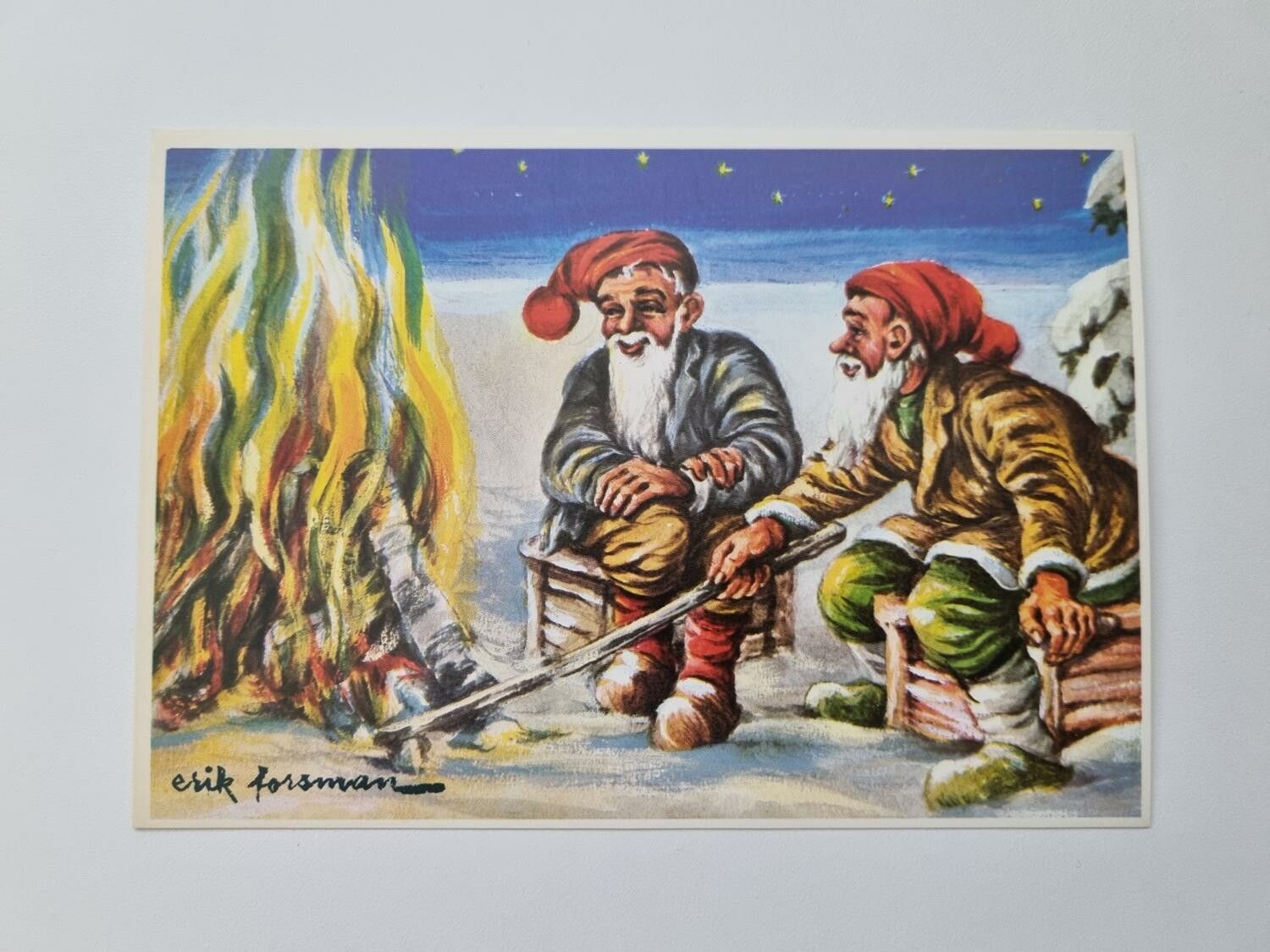 Vykort - Julkort, Erik Forsman