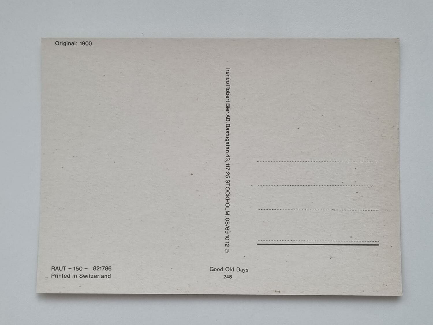 Vykort - Katter, Good Old Days 248