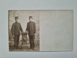 Vykort / brefkort - Fotografi på soldater
