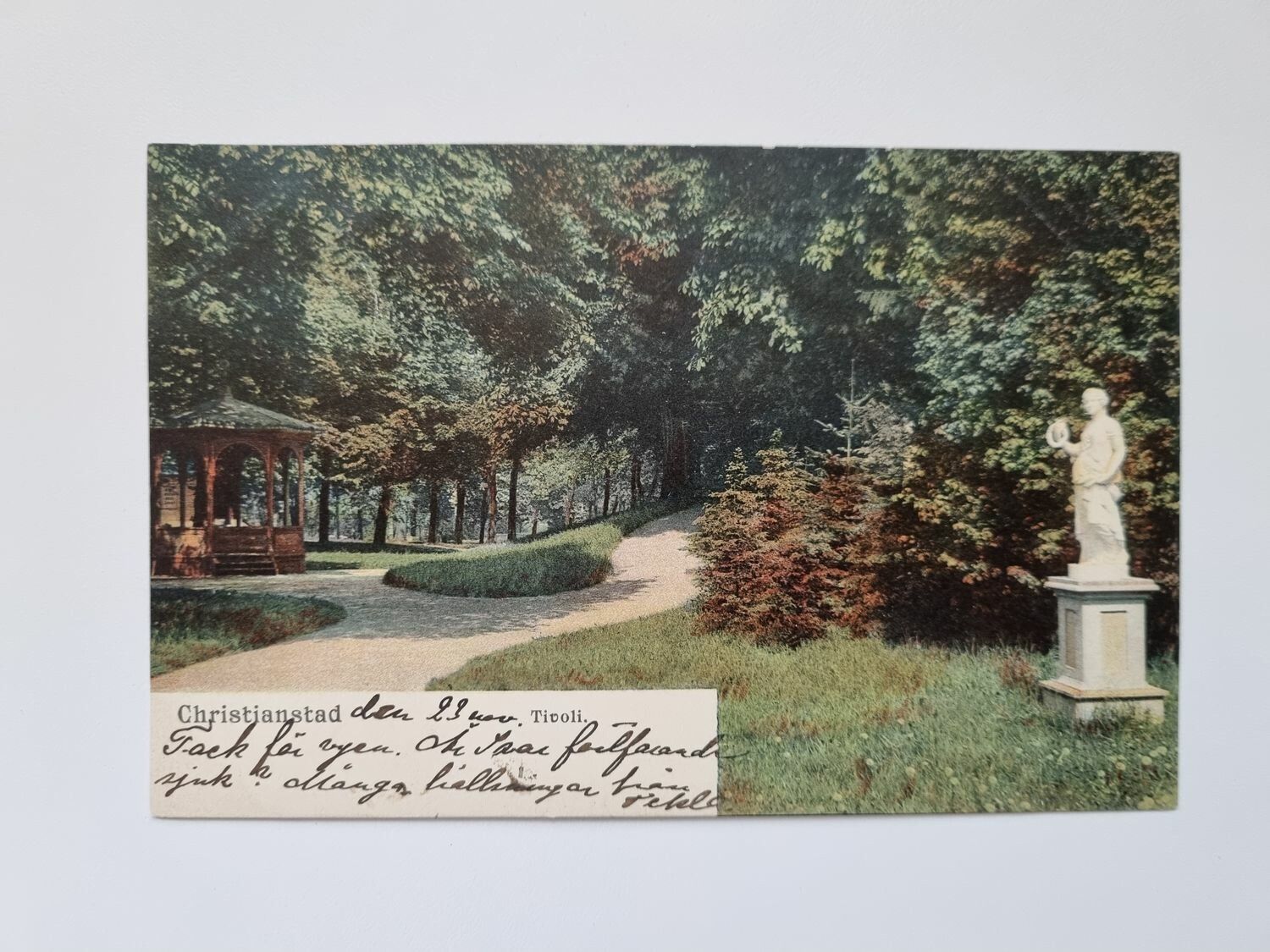 Vykort / brefkort Kristianstad Tivoli