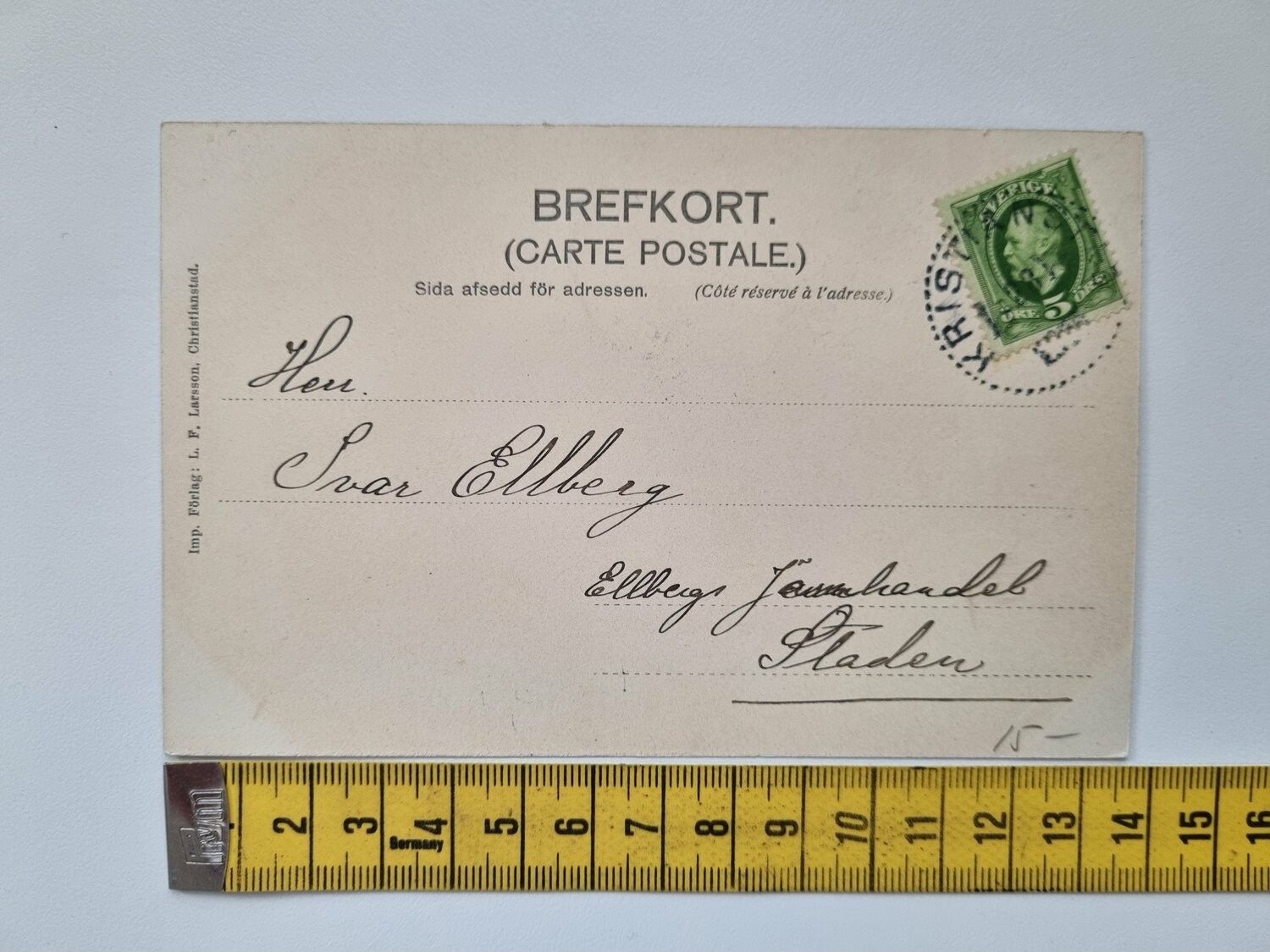 Vykort / brefkort Kristianstad Tivoli