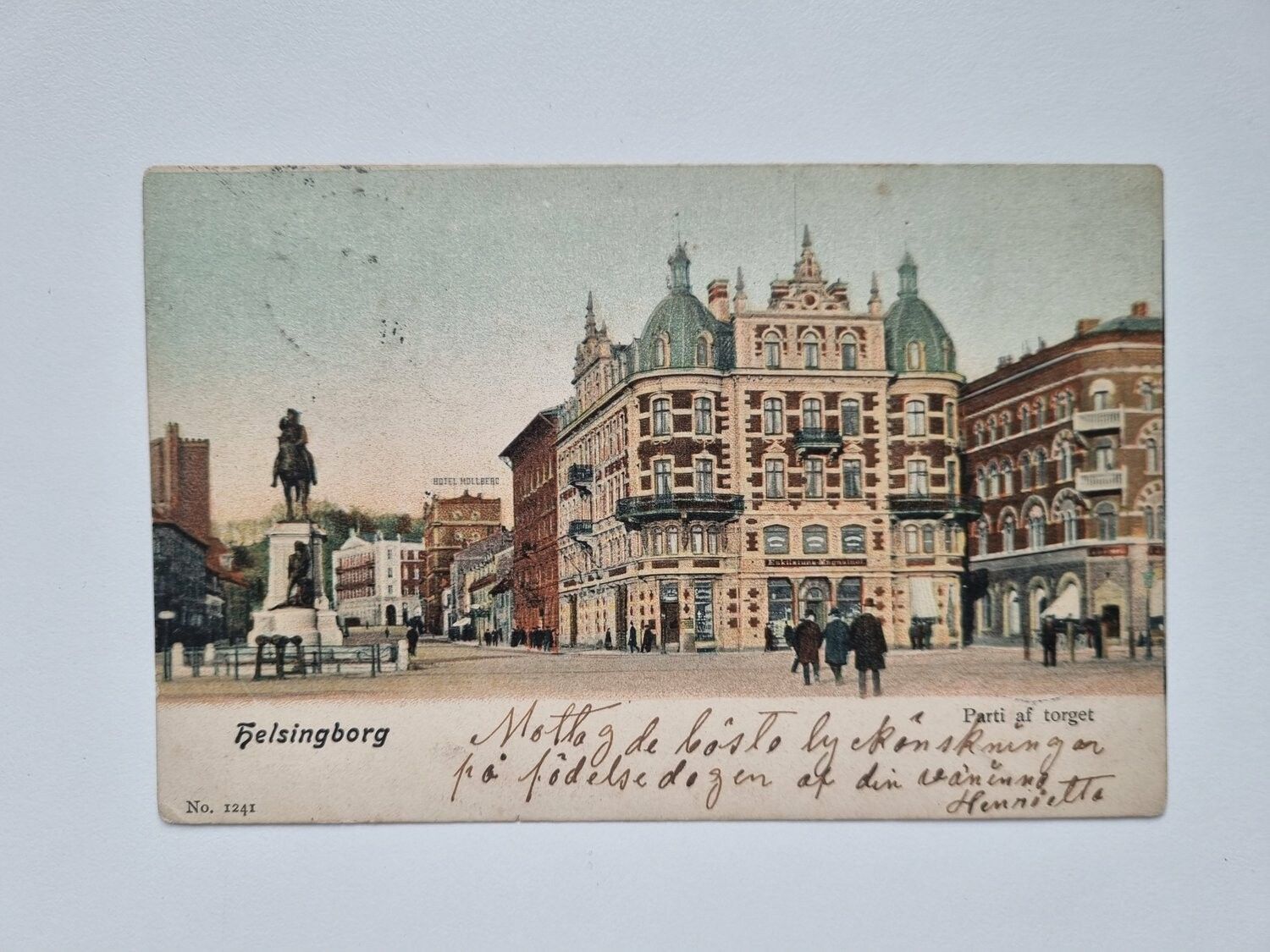 Vykort / Brevkort Helsingborg torget 1903